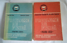 2 culegeri Probleme de fizica pentru liceu, Gabriela Cone, Gheorghe Stanciu foto