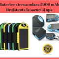 Baterie Externa Solara 5000 mAh - Rezistenta La Socuri, Praf Si Apa