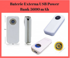 Baterie Externa Pentru Telefon / Tableta Power Bank 5600 mAh / Acumulator Extern foto