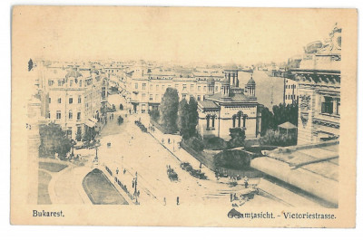 4281 - BUCURESTI, Victoriei street - old postcard, CENSOR - used - 1918 foto
