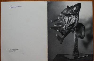 Felicitare scrisa olograf de scriitorul si eseistul evreu Ionel Jianu ( Stark ) foto