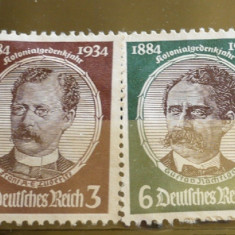 GERMANIA (REICH) 1934 – COLONISTI, timbre nestampilate cu sarniera, DR29