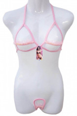 GS922-5 Lenjerie set cu sutien model decupat si chilot c-string foto