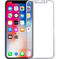 Folie protectie ZMEURINO CLVTEMPCFULLIPHXWH Sticla Securizata Full Body 3D Curved Alb pentru APPLE iPhone X foto