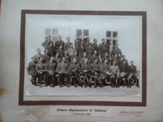 Foto pe carton ; Ofiterii Regimentului 12 Calarasi foto