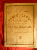 Caiet-16 Litografii originale- A.Poitevin Skeletti -cu Expozitia 1921 Parc Carol