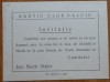 Invitatie la Clubul Nautic Balcic, ceai dansant, program Jazz, interbelica