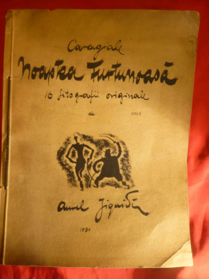Caiet-16 Litografii originale- Aurel Jiquidi - piesa O noapte Furtunoasa-1931 foto