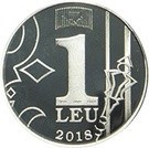 Moldova 1 Leu 2018 - Nichel, 21.5 mm, KM-New UNC !!! foto