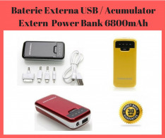 Baterie Externa USB / Acumulator Extern Portabil / Power Bank 6800mAh foto