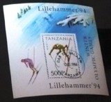 TANZANIA 1994 - SPORT. SKI. JOCURI OLIMPICE LILLEHAMMER, bloc stampilat, D13