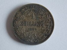 Moneda din argint 1 shilling 1894 Africa de Sud(5156) foto