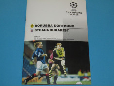 Program meci fotbal BORUSSIA DORTMUND - STEAUA Bucuresti (18.10.1995) foto