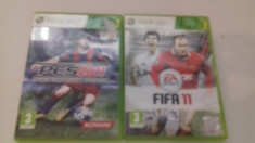 LOT 2 Jocuri FIFA 11 - PES 2011 - XBOX 360 [Second hand] foto