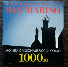 MONEDA SAN MARINO - 1000 LIRE 1997, UNC IN BLISTER foto