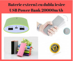 Baterie Externa Cu Dubla Iesire USB Power Bank 20000mAh / Incarcator Portabil foto