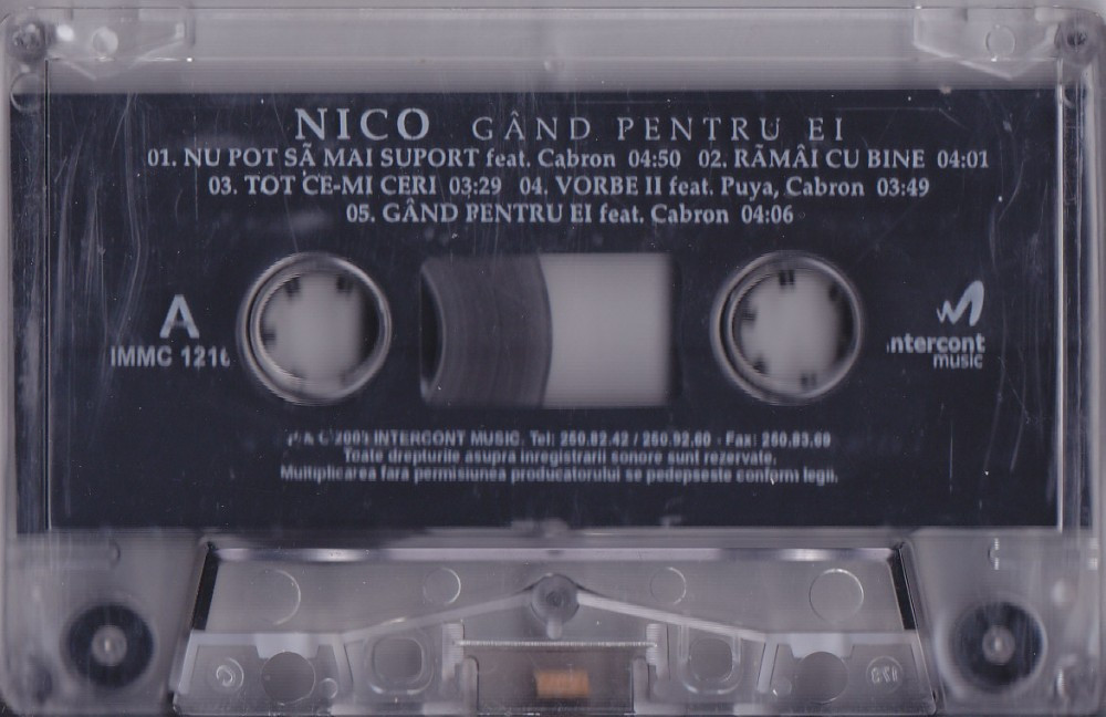 Caseta audio: Nico - Gand pentru ei ( 2003 - originala, stare buna ),  Casete audio | Okazii.ro