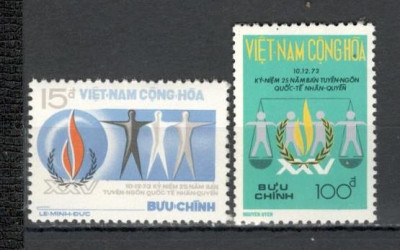 Vietnam de Sud.1973 25 ani Declaratia drepturilor omului SV.376 foto