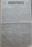 Ziarul Observatorul ; Politic , national si literar , an 1 ,nr. 4 , Sibiu , 1878