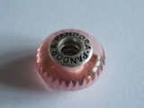 Talisman Pandora din argint 790620-murano-zig zag roz(retras)