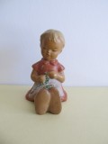 Bibelou din ceramica , fetita , vintage (6)