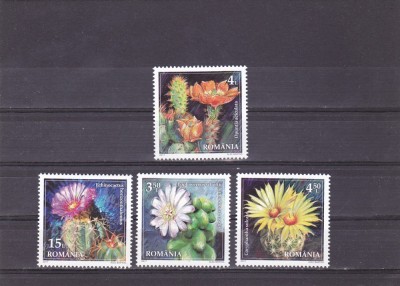 CACTUSI FLORI SERIE COMPLETA NEUZATA,2017,MNH,ROMANIA foto