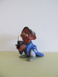 Bibelou din ceramica , pitic cu lumanare , vintage (7)