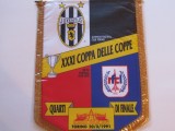 Fanion fotbal JUVENTUS TORINO-RFC LIEGE (Belgia)-Cupa Cupelor `90/`91