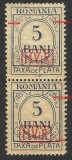 Cumpara ieftin VARIETATE PERECHE TAXA DE PLATA SUPRA. MVIR IN CASETA 1918 MNH