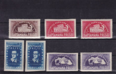 ROMANIA 1948 LP 242 SAPTAMANA PRESEI DEMOCRARE SERIE MNH foto