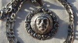 Argint MEDALION INDIAN NAVAJO etnic AMERINDIAN manopera EXCEPTIONALA unic VECHI