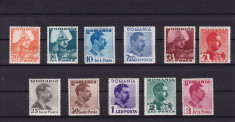 ROMANIA 1935 LP 112 CAROL II UZUALE SERIE MNH foto