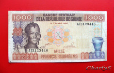 GUINEEA - 1.000 Francs 1985 foto