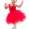 Rochita eleganta tutu: Red 3 in 1, Handmade in Romania,varsta 6-7 ani