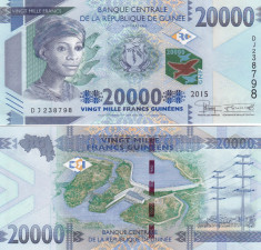 Guinea 20 000 Francs 2015 UNC foto