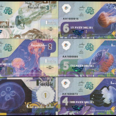 !!! PACIFIC OCEAN - MEDUZE , LOT COMPLET (6 BUC.) 2017 - UNC / NR. 1 - 6