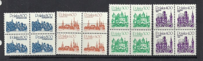 POLONIA 1981 &ndash; CASTELE MEDIEVALE, serie BLOC DE 4 MNH, PT4