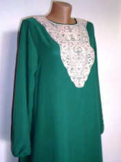 ROCHIE TIP CAFTAN DIN MATASE GEN TRIPLU VOAL,VERDE PLACUT foto