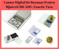 Cantar Digital De Buzunar Pentru Bijuterii MH-500 , Functie Tara, 500g/0,1g foto