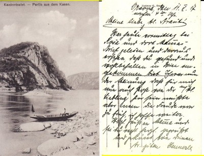 Orsova - Dunarea la Cazane- pescar-militara, WWI, WK1 foto