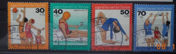 GERMANIA 1976 &ndash; JOCURI OLIMPICE, serie stampilata, PT7
