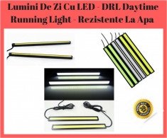 Lumini De Zi Cu LED - DRL Daytime Running Light - Rezistente La Apa Si Praf foto