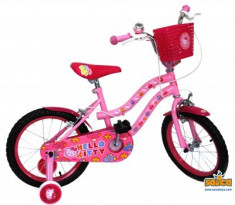 Bicicleta copii cu roti ajutatoare Hello Kitty 16 foto