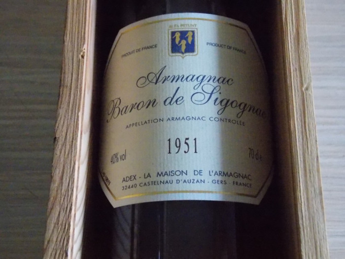 Coniac 1951 Baron de Sigognac-Franta