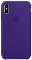 Protectie Spate Apple Silicone MQT72ZM/A pentru Apple iPhone X (Violet) foto