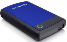 HDD Extern Transcend 25H3B, 2.5 inch, 1TB, USB 3.0, Protectie la soc (Negru/Albastru) foto