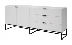 Consola din MDF cu 2 usi si 3 sertare Kobe White, l180xA45xH80 cm foto