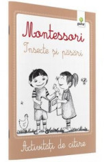 Montessori: Pasari si insecte - Activitati de citire foto