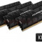 Memorii Kingston HyperX Predator Black Series DDR4, 4x4GB, 3200 MHz, CL 16