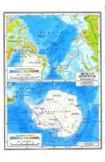 Harta Australia si Oceania (Fizica si Politica) + Arctica si Antarctica (Fizica) foto